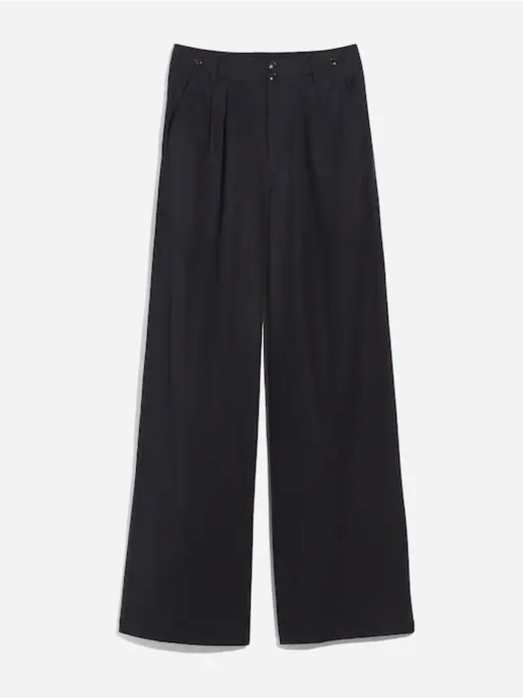 Nwt Madewell Black High-Rise Wide-Leg Trousers
